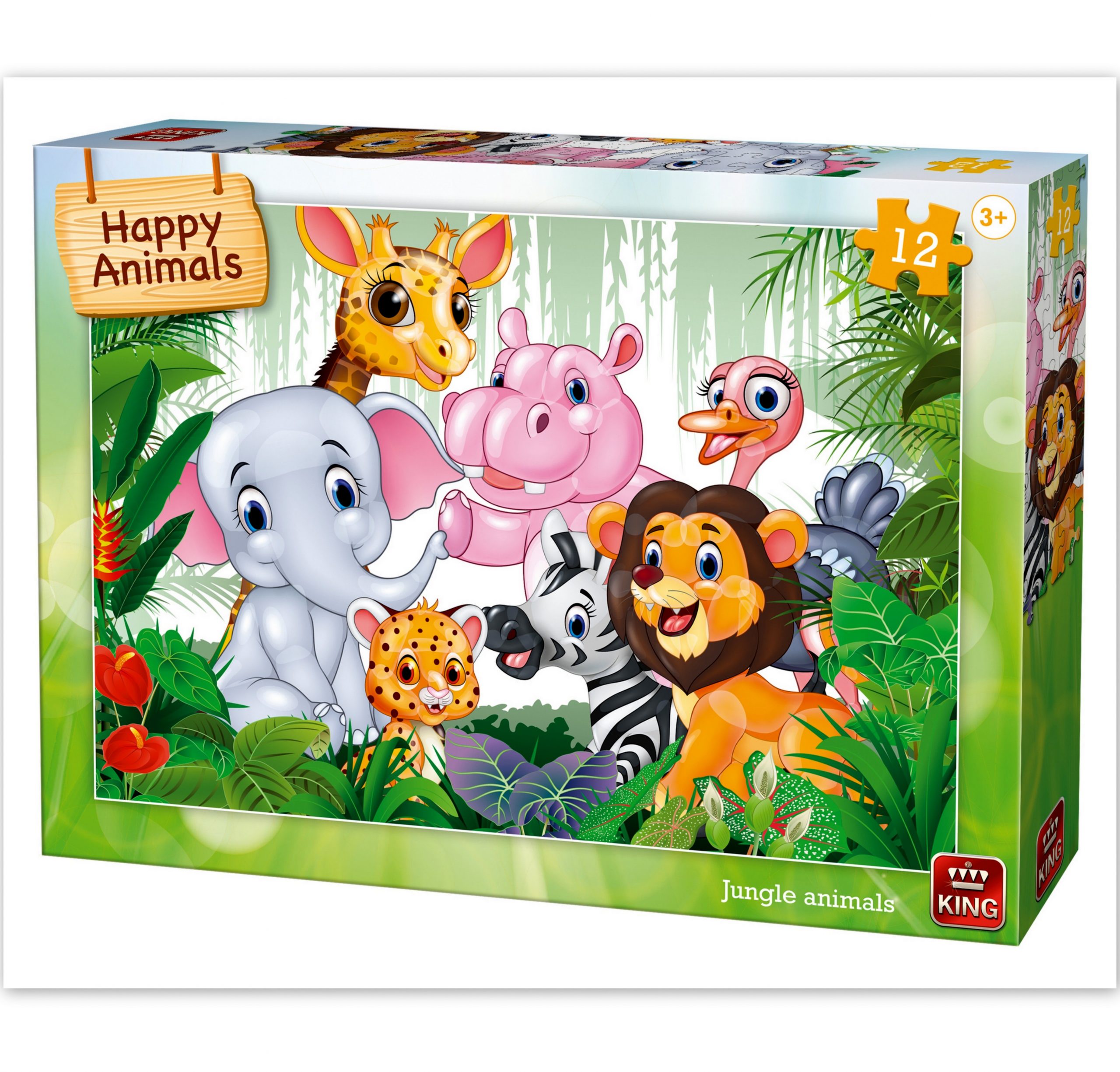 Puzzle Happy Animals Jungle Animals 12pcs