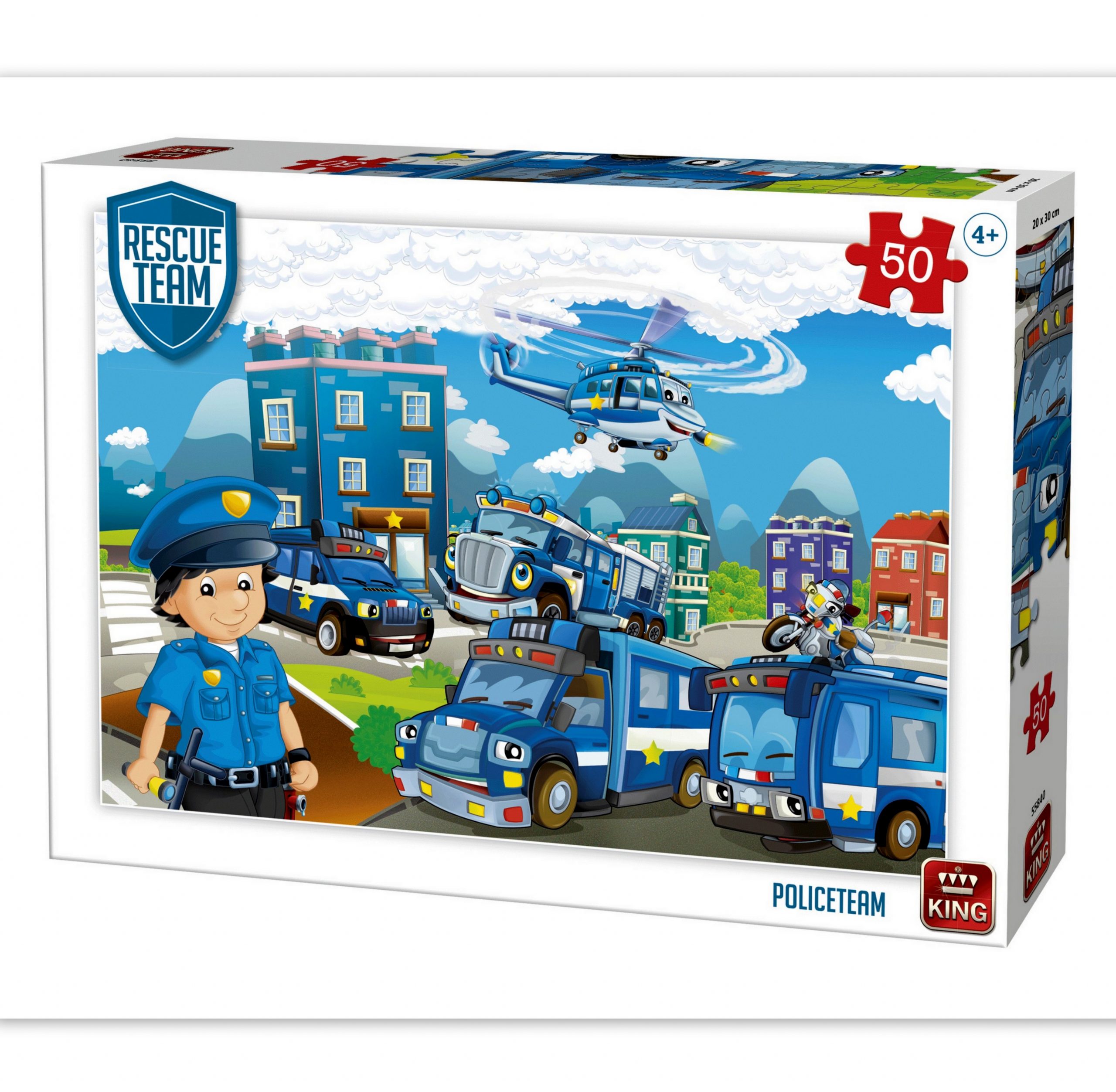 Puzzle Kiddy Rescue Team Police Team 50pcs
