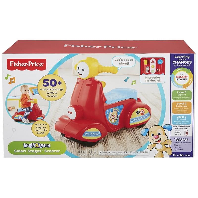 Fisher Price Laugh And Learn Εκπαιδευτικό Scooter Smart Stages
