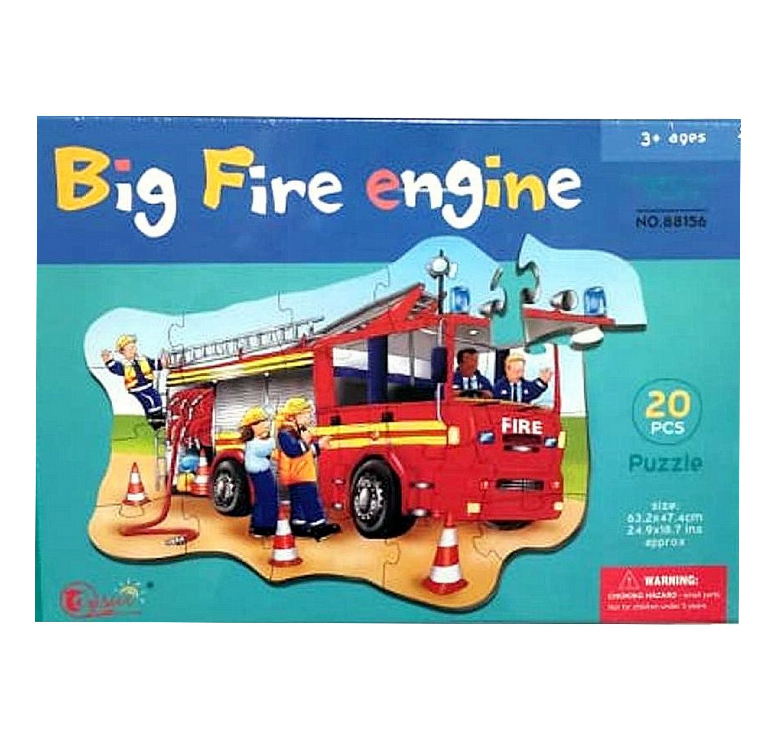Puzzle Big fire engine - Μεγάλο πυροσβεστικό όχημα 20pcs