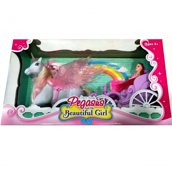 Pegasus and the beautiful girl - Πήγασος και κούκλα με άμαξα