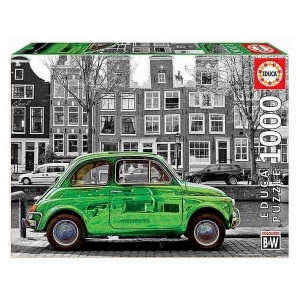 Puzzle Car in Amsterdam - Coloured B&W 1000pcs