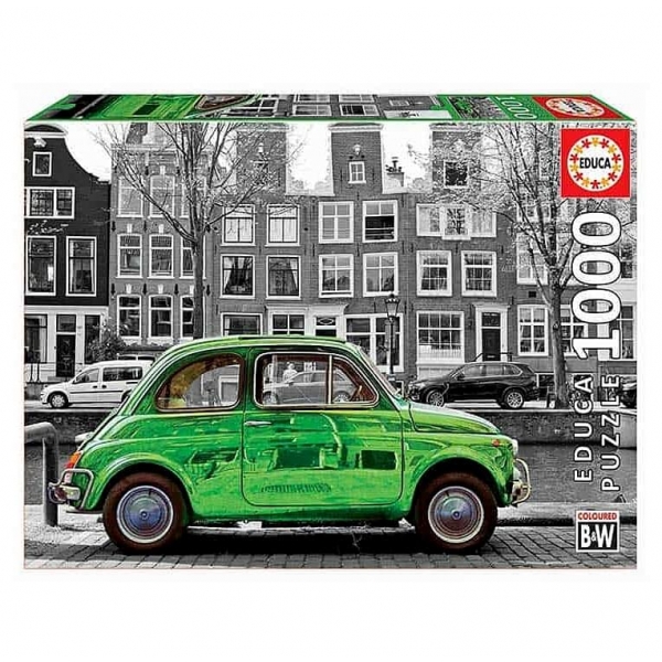 Puzzle Car in Amsterdam - Coloured B&W 1000pcs