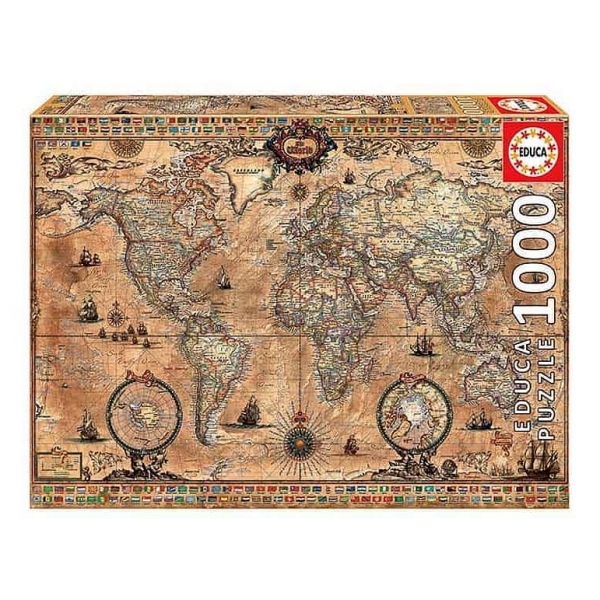 Puzzle Antique world - Παγκόσμιος χάρτης 1000pcs