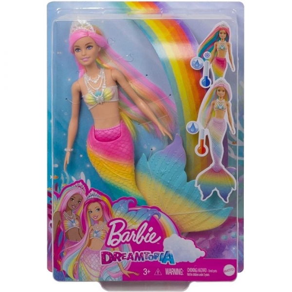 (GTF89) Mattel Barbie Γοργόνα Μεταμόρφωση Ουράνιο Τόξο 