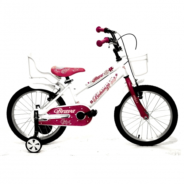 Ποδήλατο 14″ Brava white/pink Bonanza (002119140200)