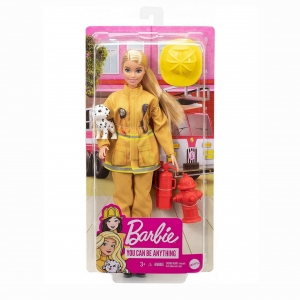 Barbie Ξανθιά κούκλα πυροσβέστης (GTN83)