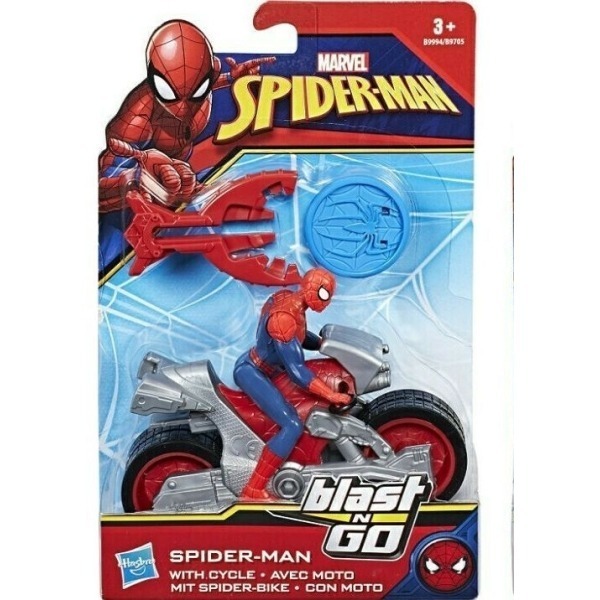 Hasbro Marvel Spiderman Blast And Go Racer Kid Spiderman
