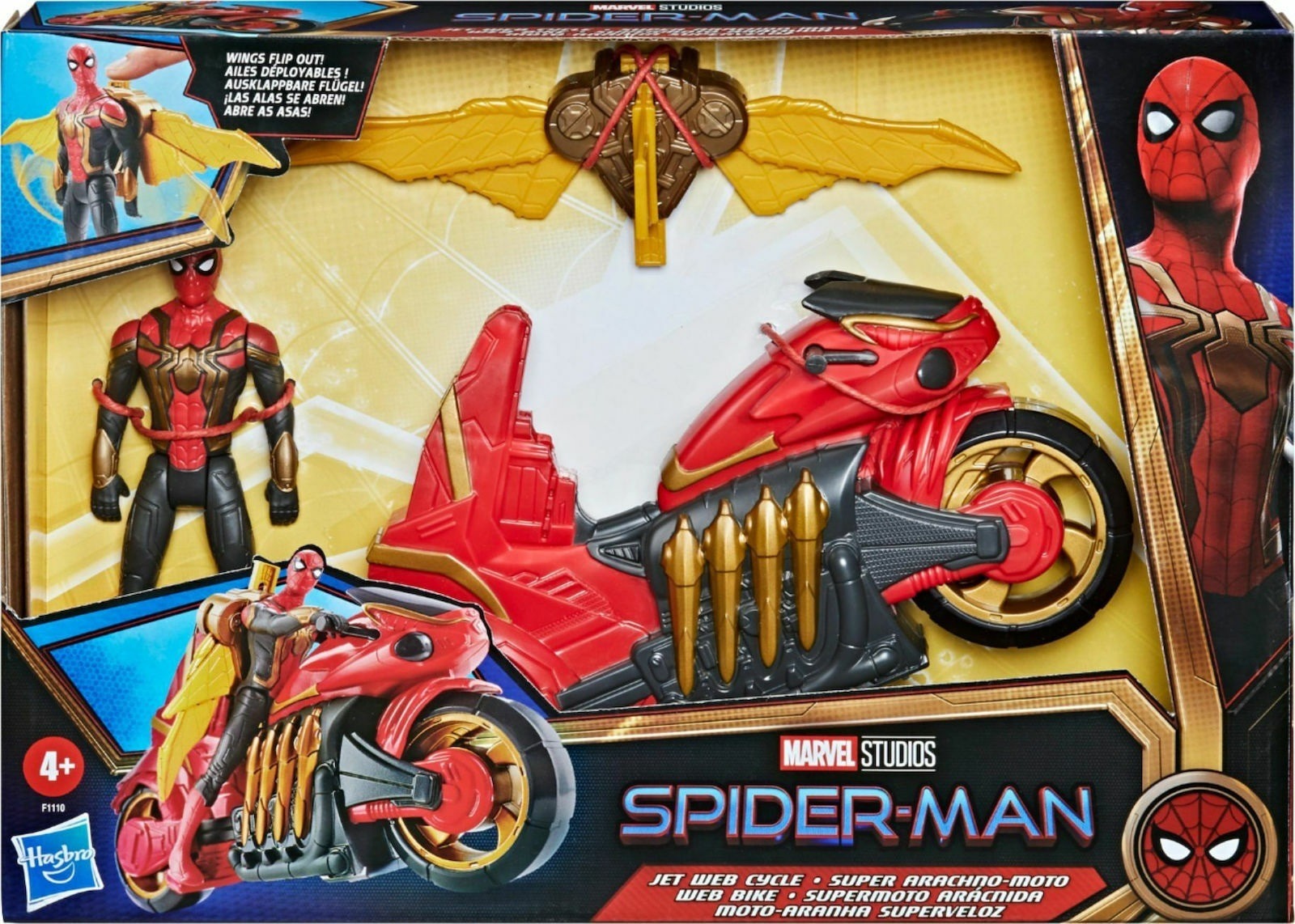 Marvel Spiderman Jet Web Cycle Vehicle & Figure (F1110)