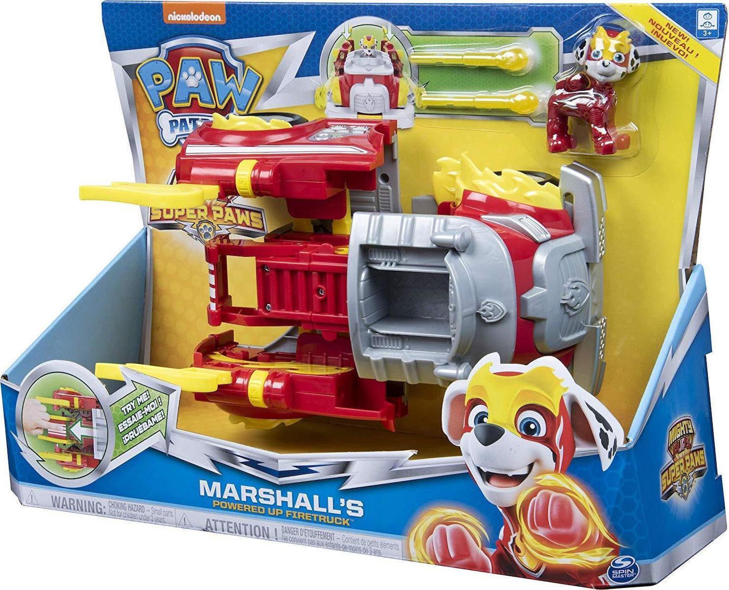 Spin Master Paw Patrol Mighty Pups Super Paws Marshall's Powered Up Firetruck (20115056)