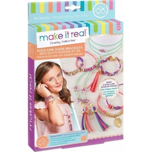 Make-It-Real-Κοσμήματα-Gold-Link-Suede-Bracelets-1207-carouseltoys